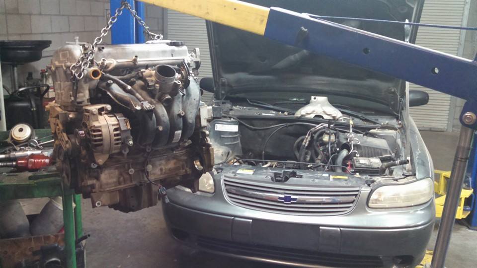 Laveen Auto Works replaces an engine in this Chevy.